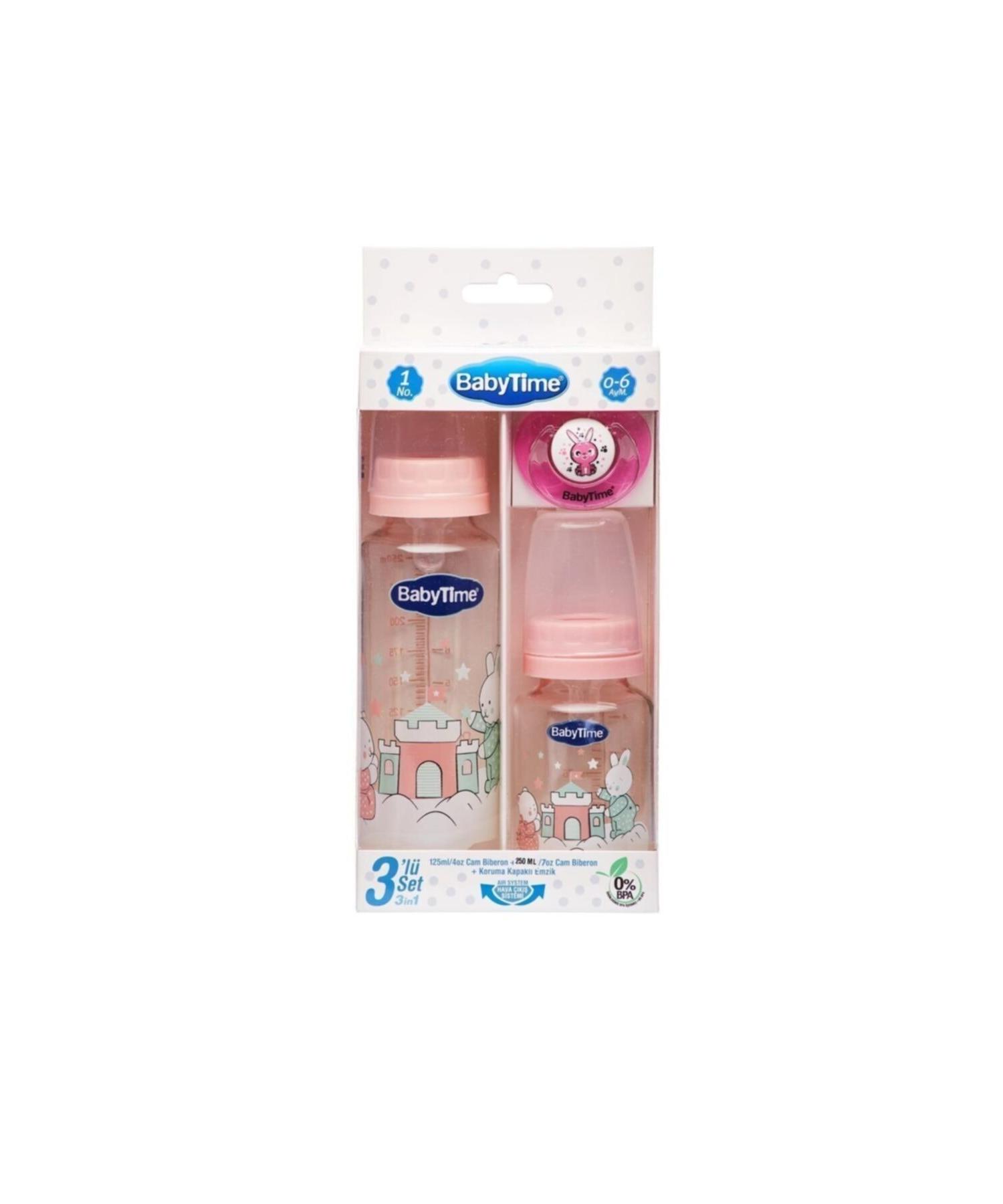 Розовый набор из 3-х стеклянных детских бутылочек 0-6 месяцев
Розовый набор из 3-х стеклянных детских бутылочек 0-6 месяцев