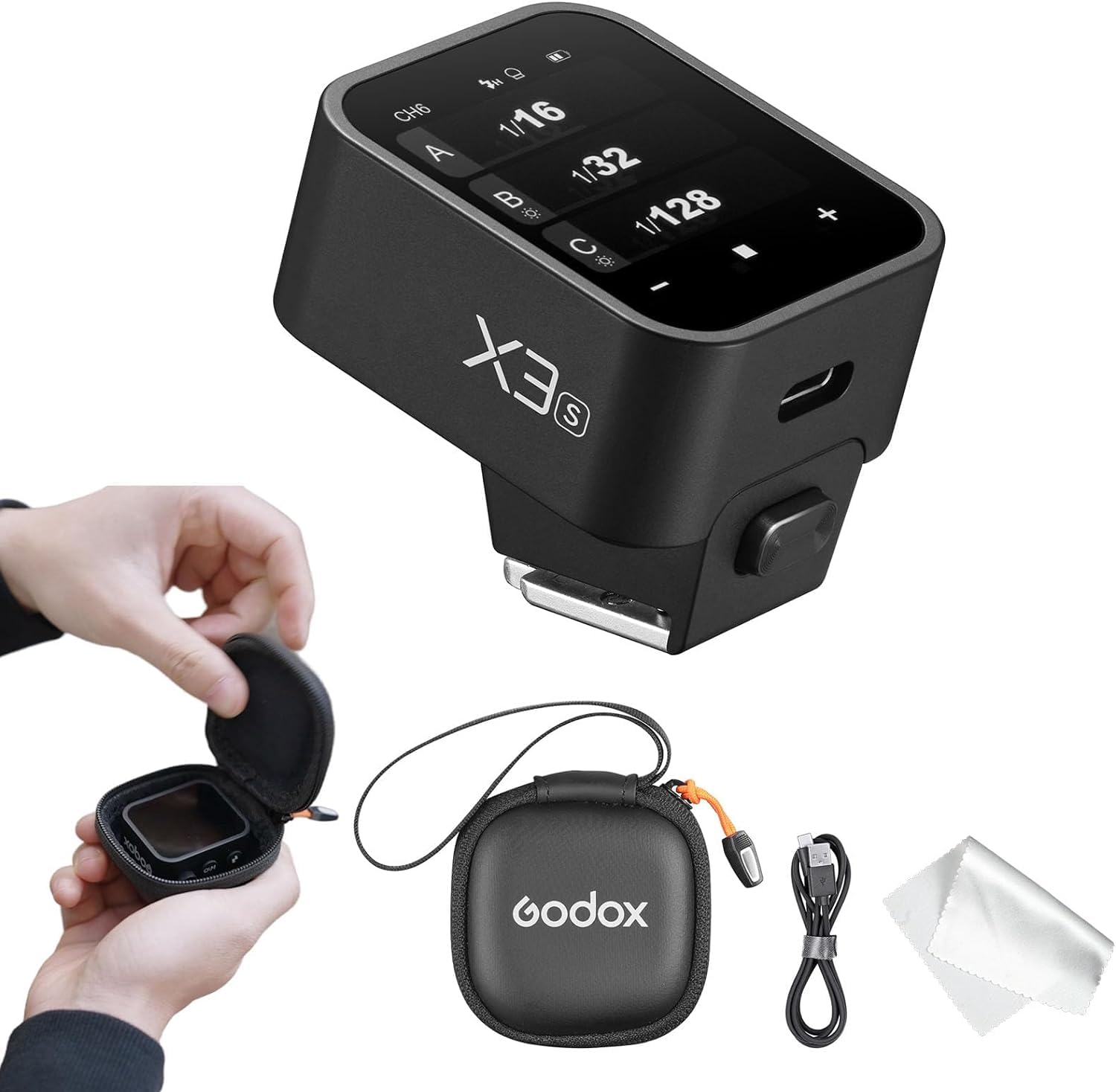 Авторизований дилер Японська інструкція Godox X3S сенсорний екран TTL бездротовий спалах спалах дистанційний літієвий спалах швидко сумісний із технічним обладнанням SONY
Авторизований дилер Японська інструкція Godox X3S сенсорний екран TTL бездротовий спалах спалах дистанційний літієвий спалах швидко сумісний із технічним обладнанням SONY