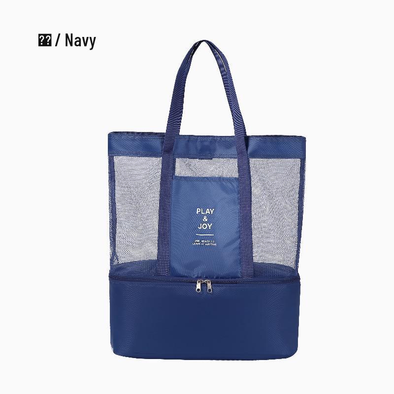 Сетчатая сумка через плечо большой вместимости: Сетчатая сумка-холодильник с двойным слоем для пикника, для стирки, спортзала, пляжа и улицы