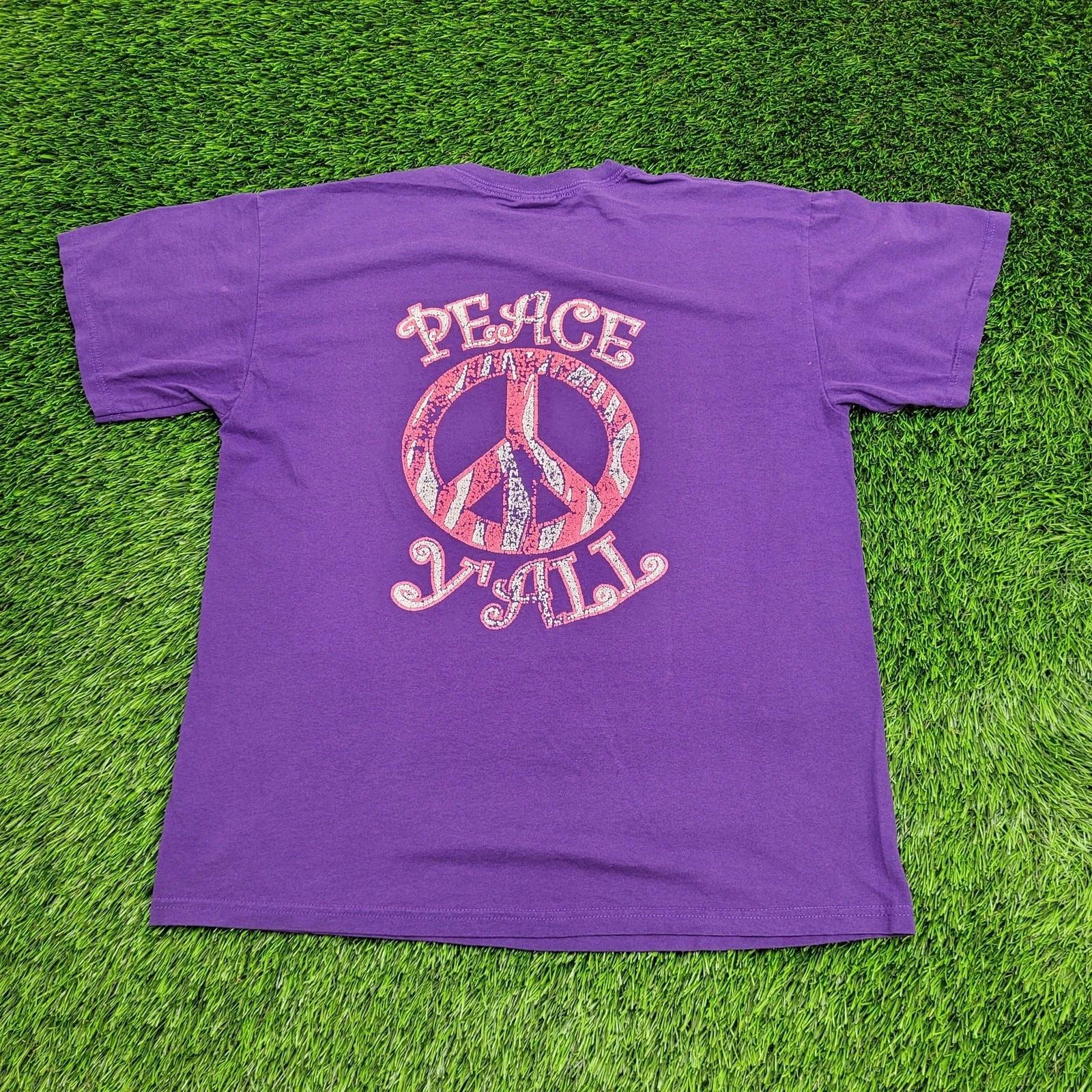 VTG Peace Signs T-Shirt Large 22x26 Purple Y2K S
VTG Peace Signs T-Shirt Large 22x26 Purple Y2K S