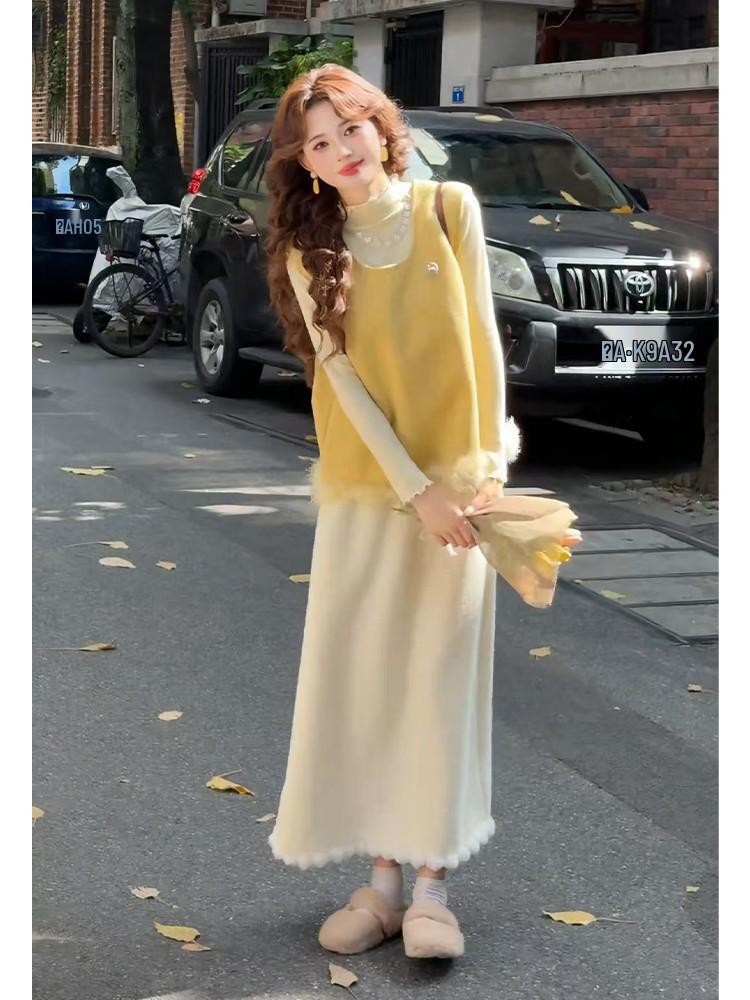 2026 Spring Petite Slim Fit Vest & High Waist Skirt Set with Long Sleeve Base Shirt Medium
2026 Spring Petite Slim Fit Vest & High Waist Skirt Set with Long Sleeve Base Shirt Medium