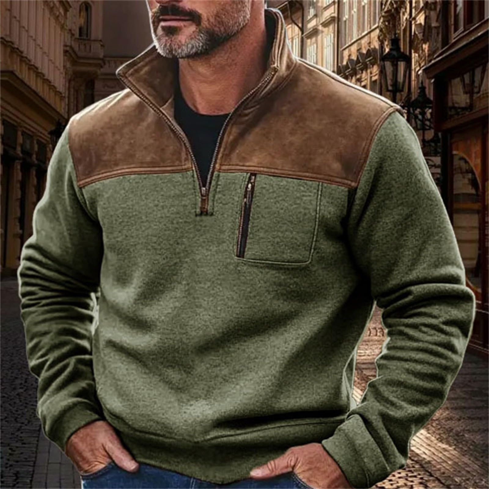 Мужская флисовая толстовка в стиле ретро с карманом, цветной блок, облегающего кроя, с длинным рукавом, пуловер на молнии до середины, модная S
Мужская флисовая толстовка в стиле ретро с карманом, цветной блок, облегающего кроя, с длинным рукавом, пуловер на молнии до середины, модная S
