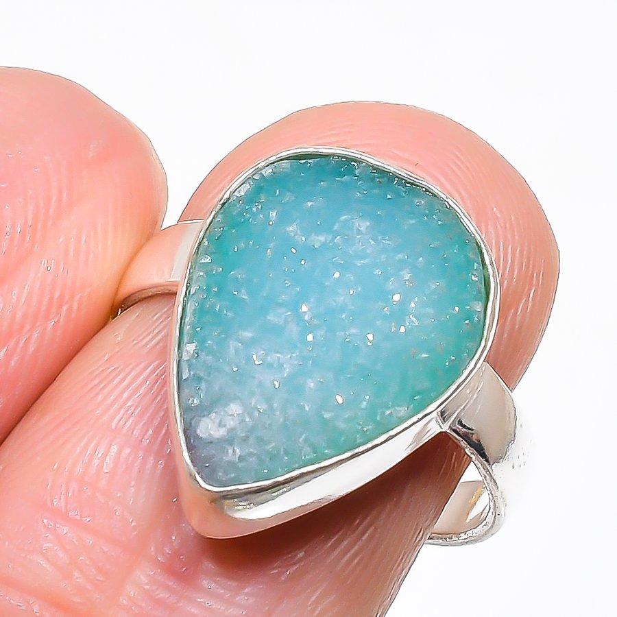 Hememorphite Druzy Gemstone 925 Sterling Silver Jewelry Ring Size Adj KJ-401
Hememorphite Druzy Gemstone 925 Sterling Silver Jewelry Ring Size Adj KJ-401
