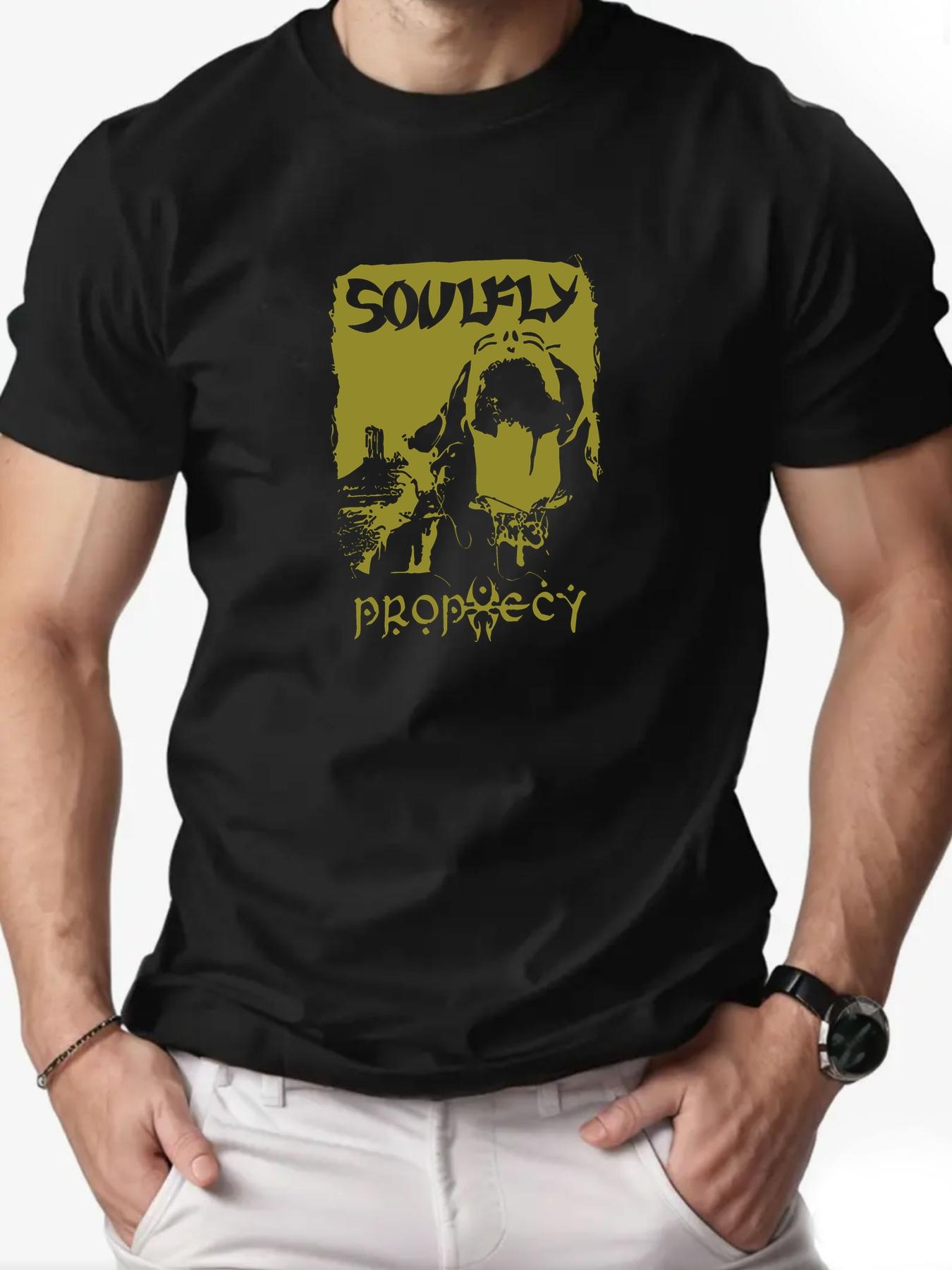 Mens cotton Tshirt SOULFLY summer round neck shortsleeved graphic breathable fashion casual Tshirt S
Mens cotton Tshirt SOULFLY summer round neck shortsleeved graphic breathable fashion casual Tshirt S
