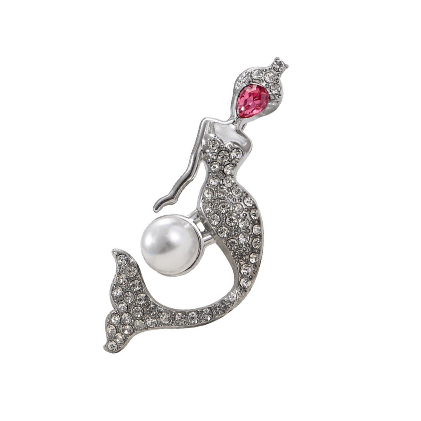 Multipurpose Fun Rhinestones Mermaids Brooch Elegant Designs Portable Fashion Accessory for Performers Daily Outfits C
Multipurpose Fun Rhinestones Mermaids Brooch Elegant Designs Portable Fashion Accessory for Performers Daily Outfits C