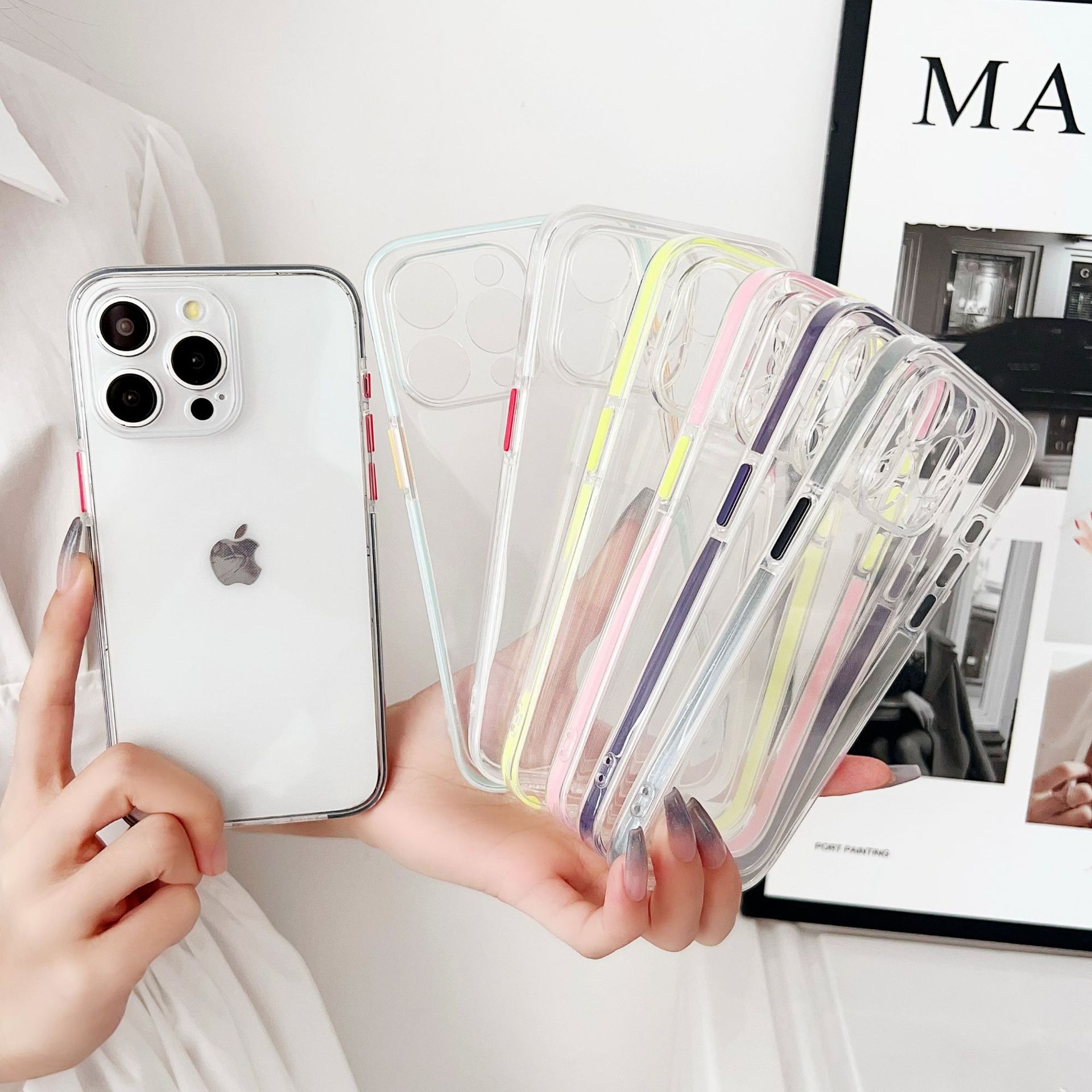 Applicable To IPhone15Promax Phone Case, Apple 14 Anti-slip Color Strip Protective Case, 13 Anti-drop Full Cover Apple 15
Applicable To IPhone15Promax Phone Case, Apple 14 Anti-slip Color Strip Protective Case, 13 Anti-drop Full Cover Apple 15