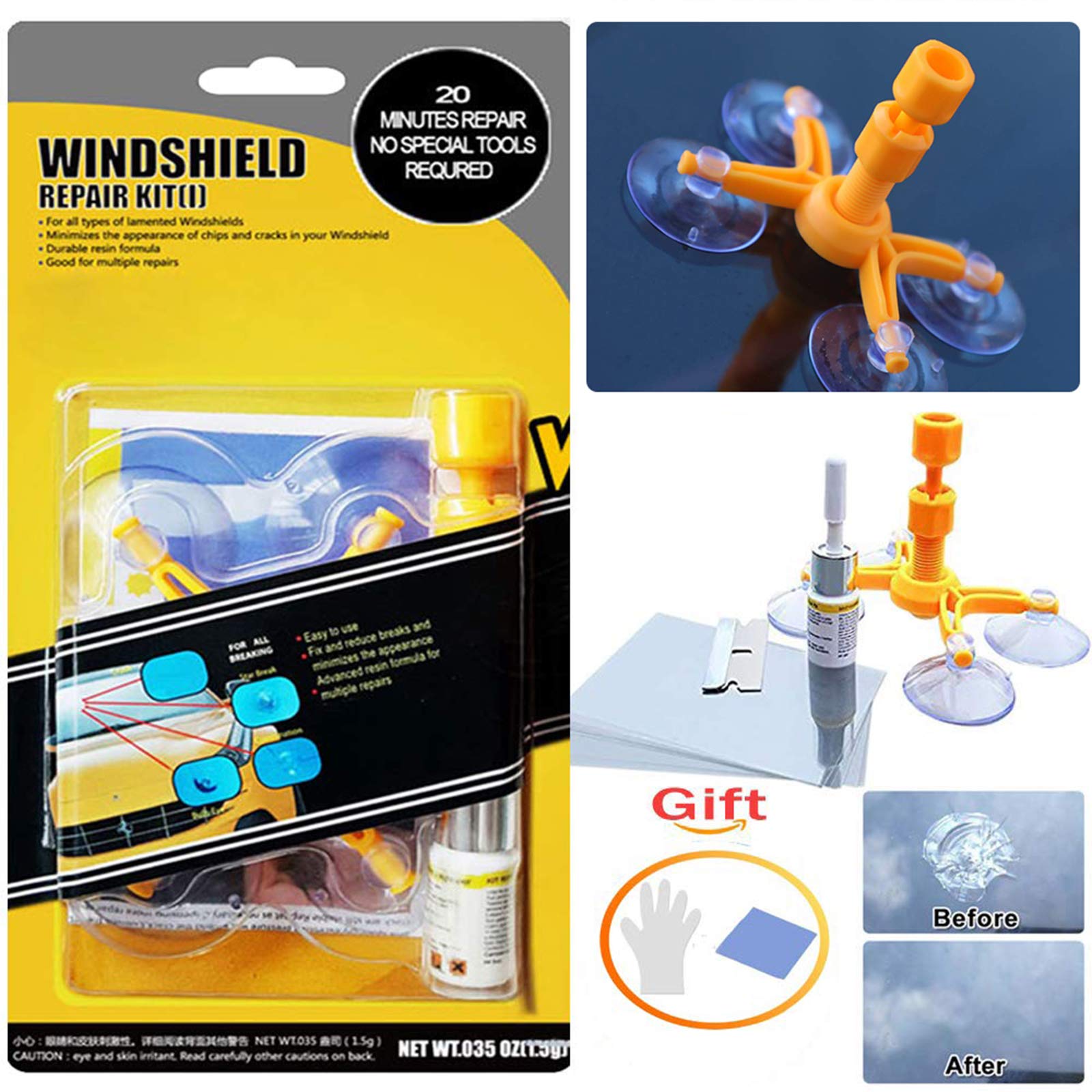 RITYHOFT Набор для ремонта лобового стекла, Ремонт царапин, трещин, небольших повреждений от камней, В комплекте японская инструкция L3.94 x W2.75 x H2.95 жёлтый
RITYHOFT Набор для ремонта лобового стекла, Ремонт царапин, трещин, небольших повреждений от камней, В комплекте японская инструкция L3.94 x W2.75 x H2.95 жёлтый