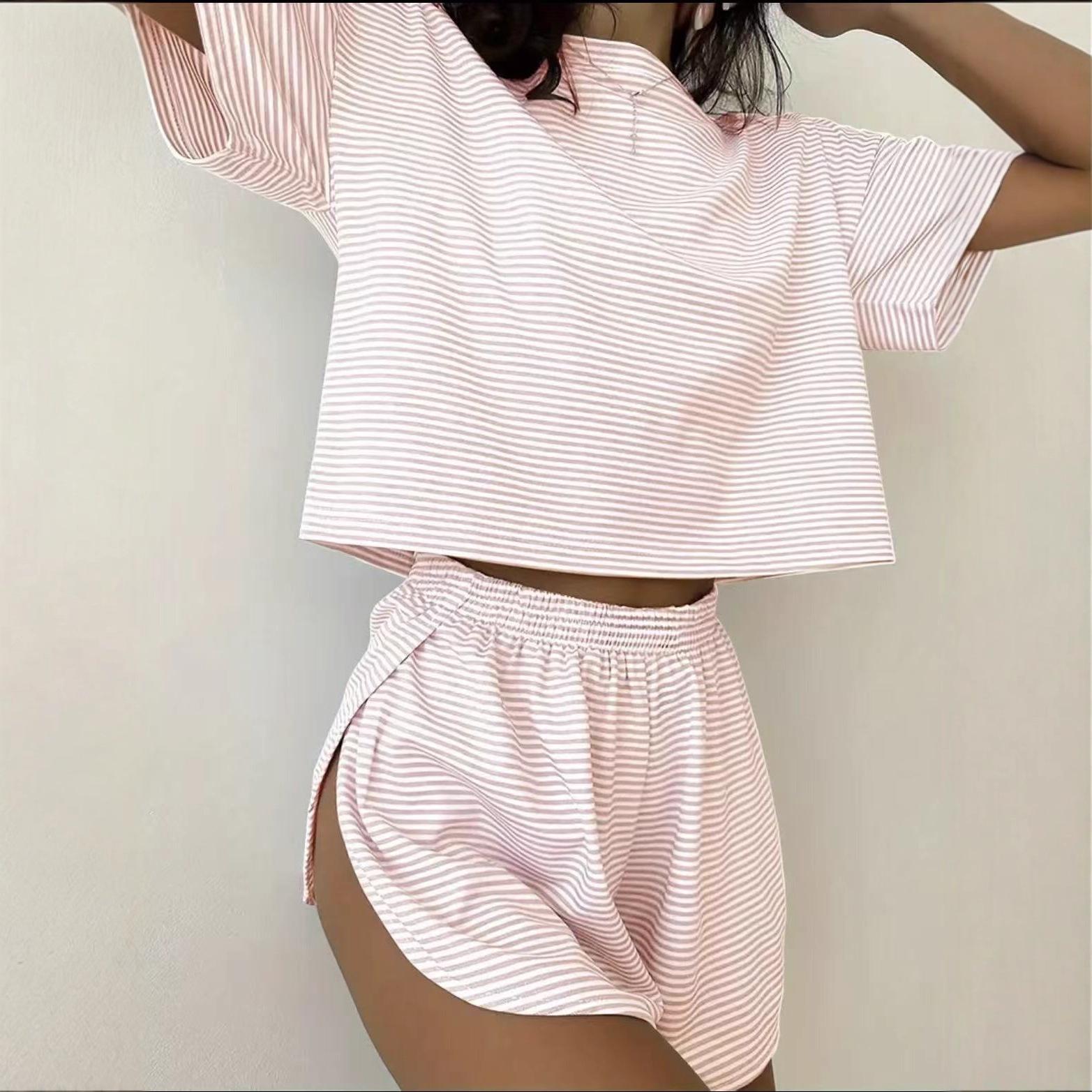 European Casual Women s Home Wear Set 2026: Simple, Color Block Stripes, Thin, Round Neck, Loose, Comfortable XL рожевий
European Casual Women s Home Wear Set 2026: Simple, Color Block Stripes, Thin, Round Neck, Loose, Comfortable XL рожевий