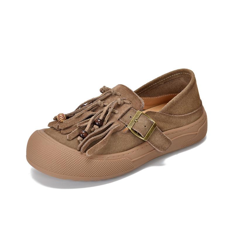 Женские туфли Johnature Suede Tassels с мягкой подошвой, повседневные, с круглым носком, универсальные мокасины 36 хаки
Женские туфли Johnature Suede Tassels с мягкой подошвой, повседневные, с круглым носком, универсальные мокасины 36 хаки