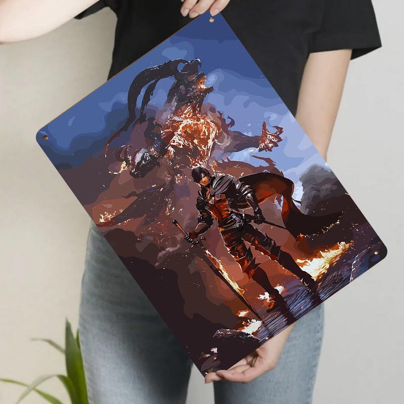 Custom Metal Wall Art Fantasy Warrior with Fire Dragon Design Home Decorative Painting for Living Room Office Decoration 20x30cm(7.8x11.8inch)
Custom Metal Wall Art Fantasy Warrior with Fire Dragon Design Home Decorative Painting for Living Room Office Decoration 20x30cm(7.8x11.8inch)