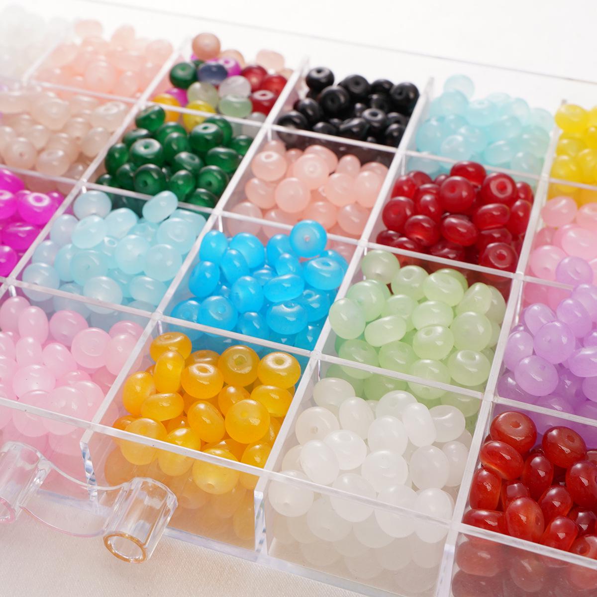 Glass Jade Imitation Beads: Round, Flat Abacus Style for DIY Necklaces & Bracelets. 8x5mm Hole approx. 1mm
Glass Jade Imitation Beads: Round, Flat Abacus Style for DIY Necklaces & Bracelets. 8x5mm Hole approx. 1mm