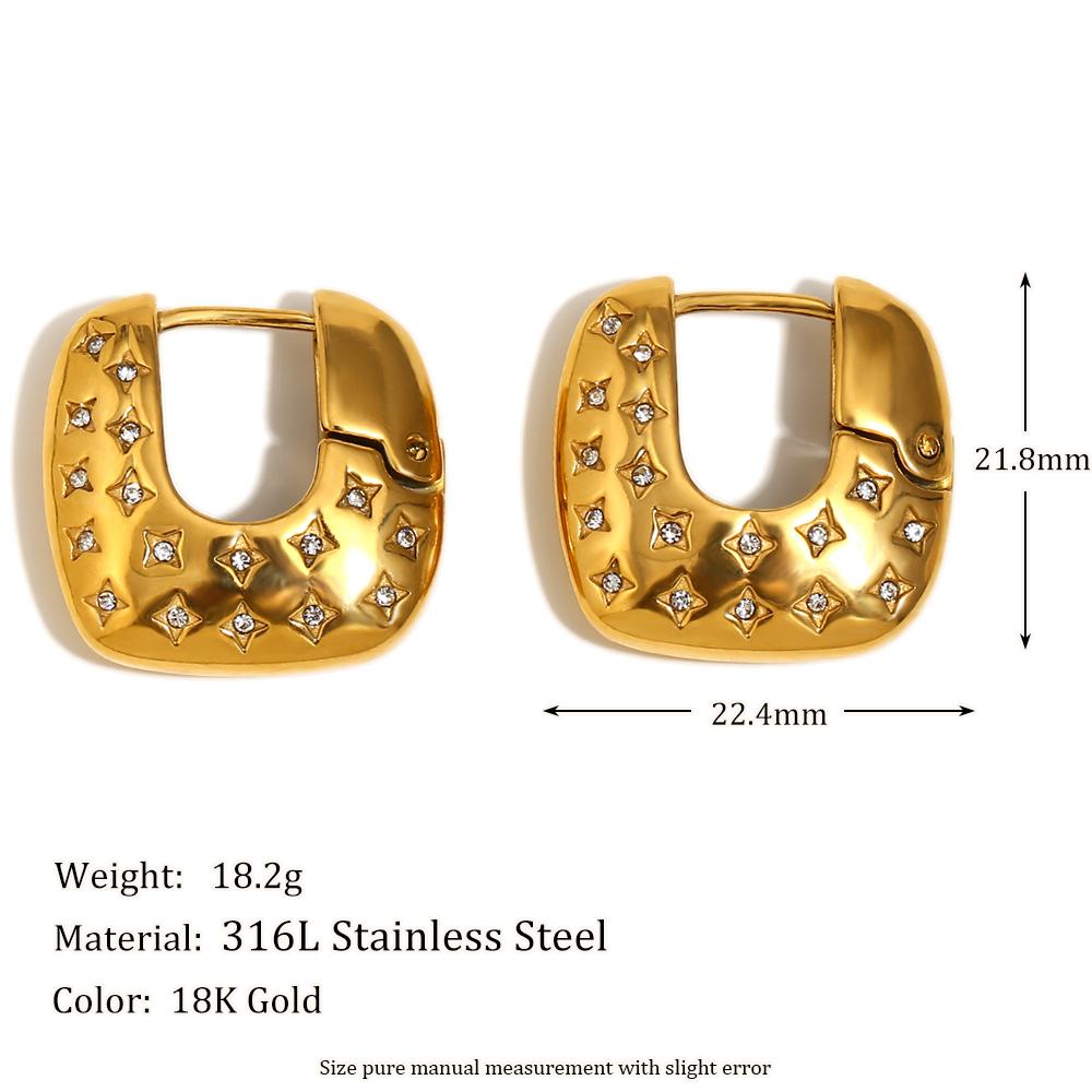 MamacitaSlay 18K Gold Plated Stainless Steel Square Hoop Earrings Unique Waterproof Jewelry Women s Charm Gift High Quality золотой
MamacitaSlay 18K Gold Plated Stainless Steel Square Hoop Earrings Unique Waterproof Jewelry Women s Charm Gift High Quality золотой
