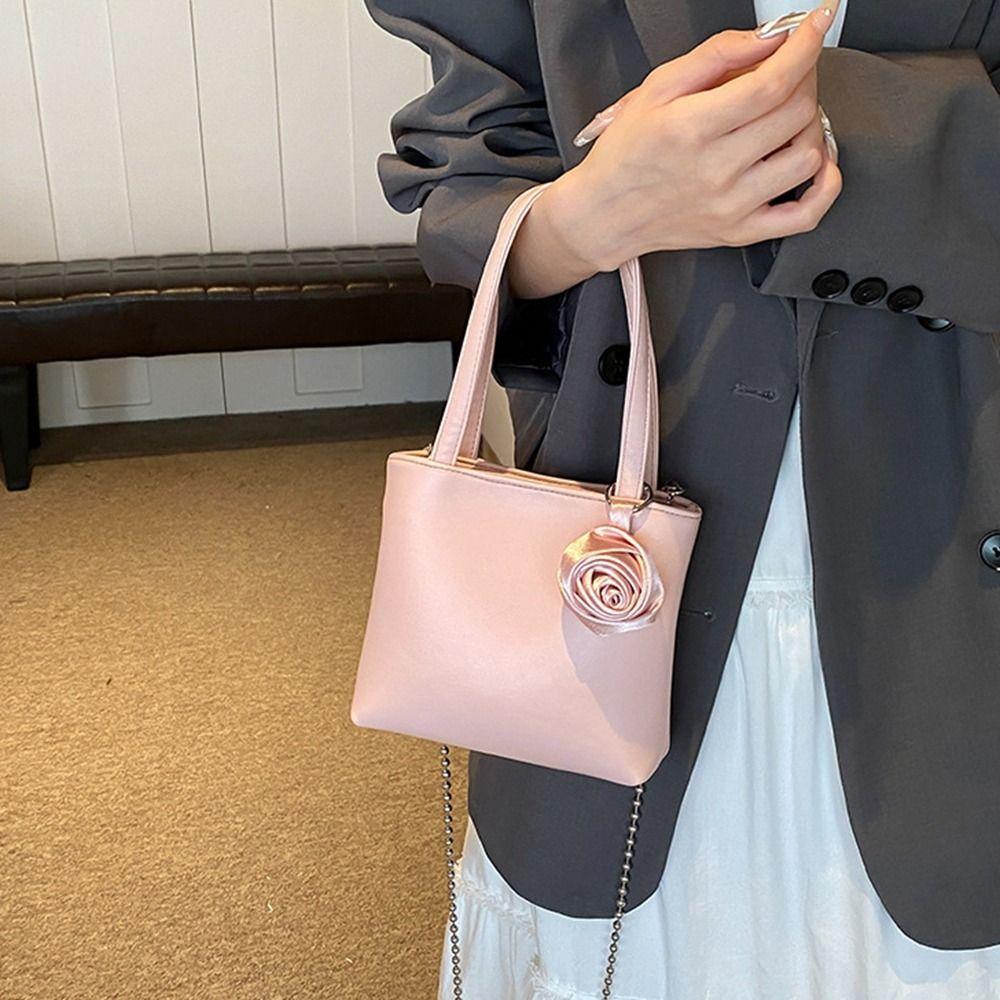 Small Tote Bag Rose Handbag Small Square Bag Silver Bag Simple Chain Crossbody Bag Travel
Small Tote Bag Rose Handbag Small Square Bag Silver Bag Simple Chain Crossbody Bag Travel