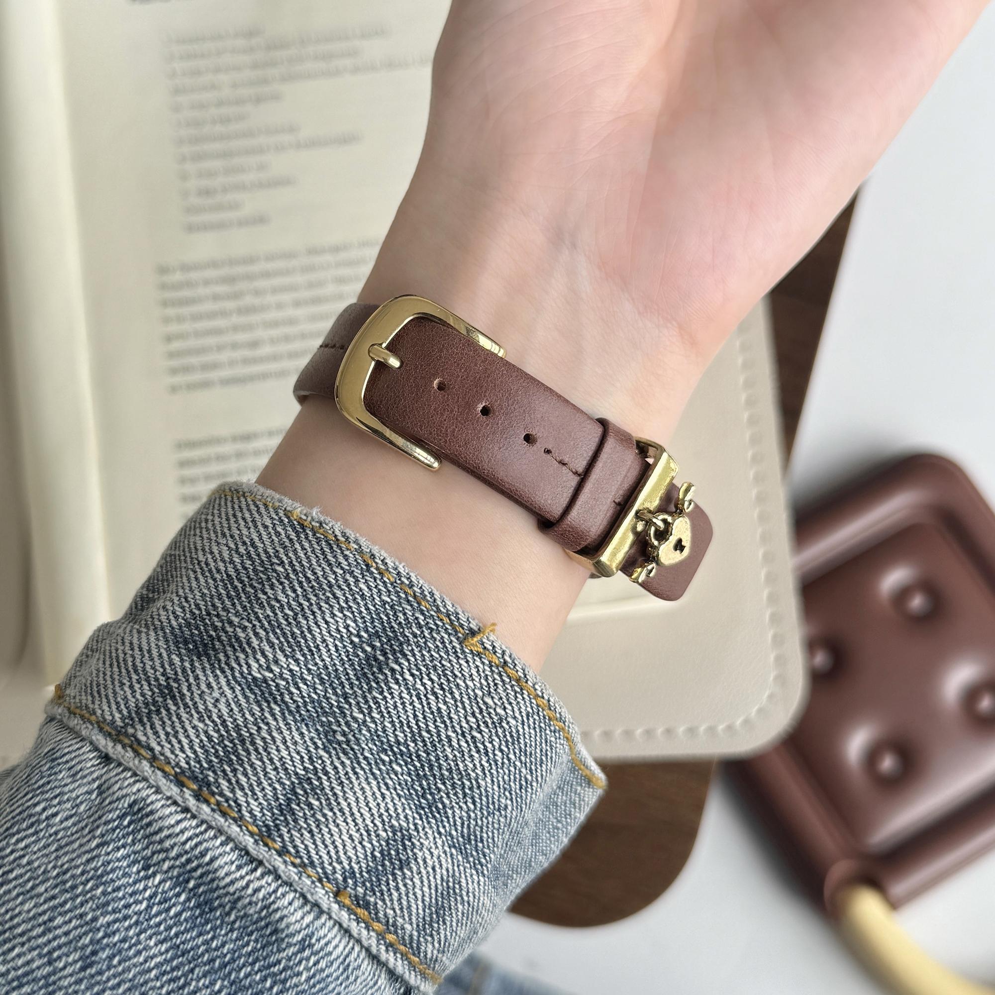 Wrist Strap for Apple Watch Series 10 9 8 7 SE 6 5 4 3 2 1 42mm 41mm 40mm 38mm Heart Pendant Leather Watch Band F
Wrist Strap for Apple Watch Series 10 9 8 7 SE 6 5 4 3 2 1 42mm 41mm 40mm 38mm Heart Pendant Leather Watch Band F