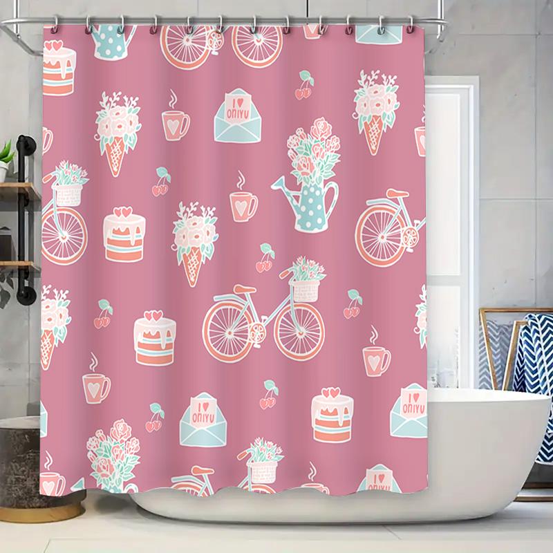 Pink Floral Pattern Shower Curtain Set Waterproof Bathroom Decor For Home Decoration 180Cm X 180Cm (Purple) W60H190(CM)-1 Pcs
Pink Floral Pattern Shower Curtain Set Waterproof Bathroom Decor For Home Decoration 180Cm X 180Cm (Purple) W60H190(CM)-1 Pcs