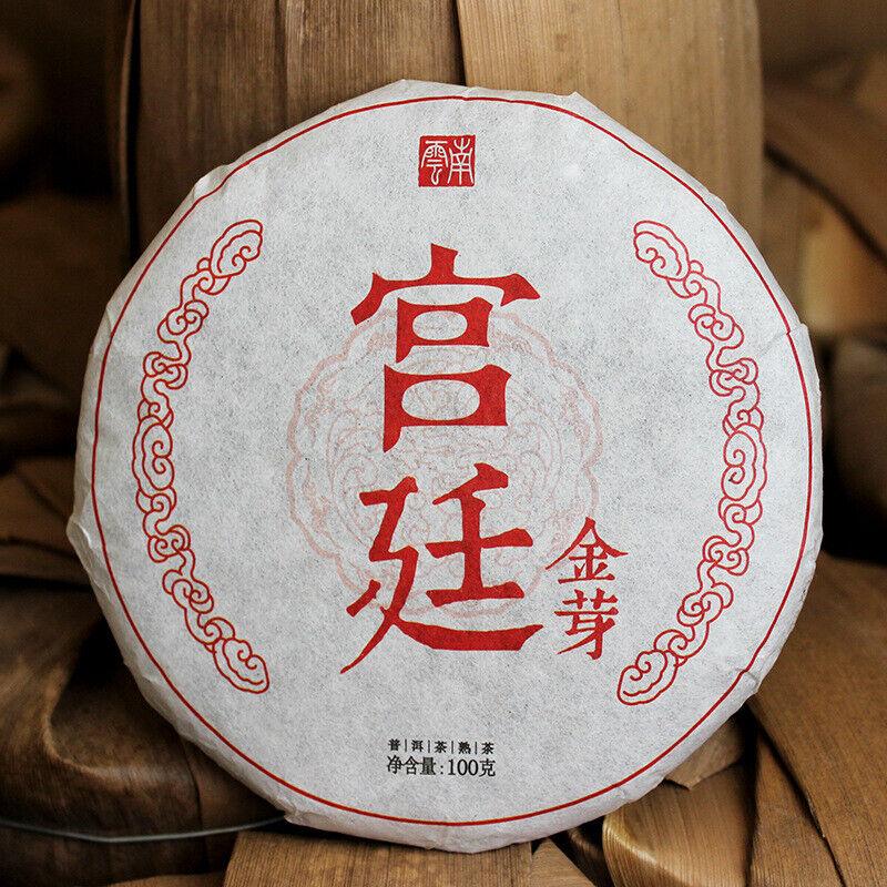 Palace Golden Bud Пуэр Чай Спелый чай Юньнань Пуэр Чай 100г Спелый чайный торт