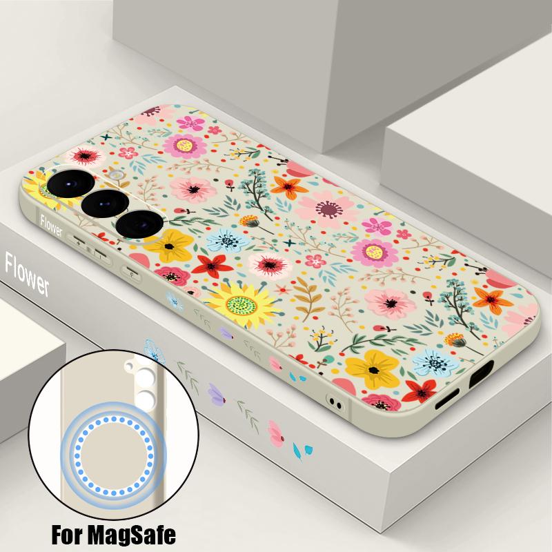 Colorful Floral Case For Samsung Galaxy S26 S25 Ultra S24 S23 FE S22 Plus S21 Built-in Metal Plate Magnetic Silicone Cover Samsung S24 FE
Colorful Floral Case For Samsung Galaxy S26 S25 Ultra S24 S23 FE S22 Plus S21 Built-in Metal Plate Magnetic Silicone Cover Samsung S24 FE