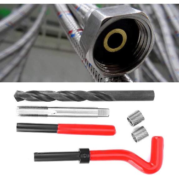 17 Pcs Thread Repair Kit, M11x1.25 HSS Drill Helicoil Repair Kit Female Thread Repairing Accessory Assortment Kit Threaded Insert Tool for Repairing
17 Pcs Thread Repair Kit, M11x1.25 HSS Drill Helicoil Repair Kit Female Thread Repairing Accessory Assortment Kit Threaded Insert Tool for Repairing