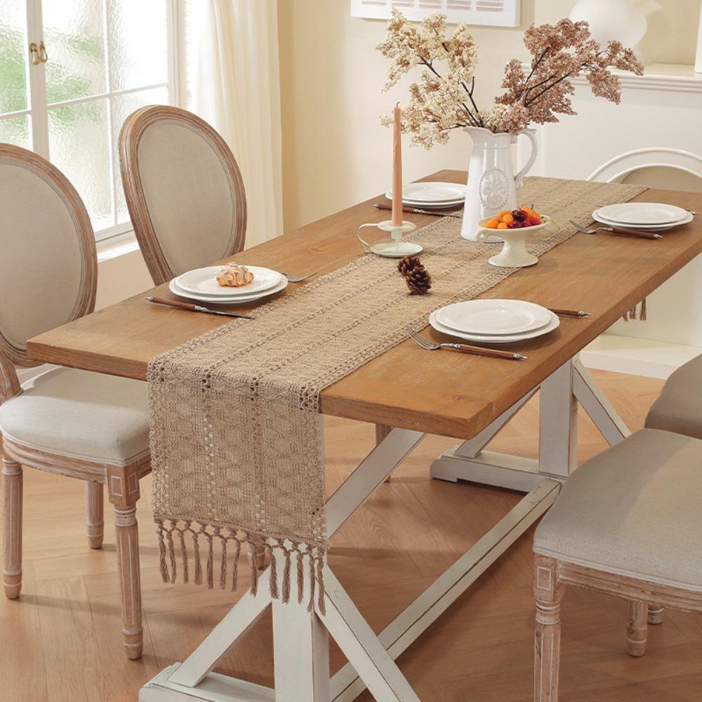 Braided Boho Table Runner Rustic Style Dining Table Decoration Table Cloth Holiday 30*183cm-Style B
Braided Boho Table Runner Rustic Style Dining Table Decoration Table Cloth Holiday 30*183cm-Style B