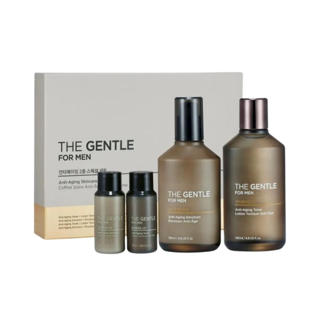 THE FACE SHOP The Gentle For Men Anti-Aging 2-Piece Set (Skin 145ml + Lotion 135ml + Mini Skin 32ml + Mini Lotion 32ml)
THE FACE SHOP The Gentle For Men Anti-Aging 2-Piece Set (Skin 145ml + Lotion 135ml + Mini Skin 32ml + Mini Lotion 32ml)