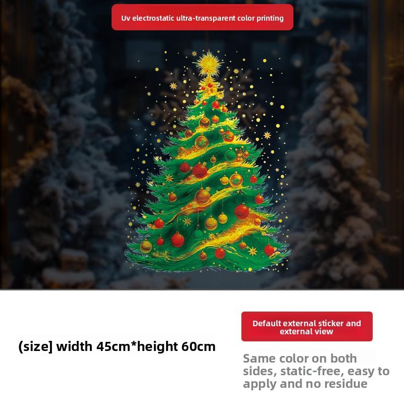 Сцена Украшения Рождественской Елки Статические Наклейки на Стекло для Двери Витрины Торгового Центра Атмосферные Наклейки
Сцена Украшения Рождественской Елки Статические Наклейки на Стекло для Двери Витрины Торгового Центра Атмосферные Наклейки