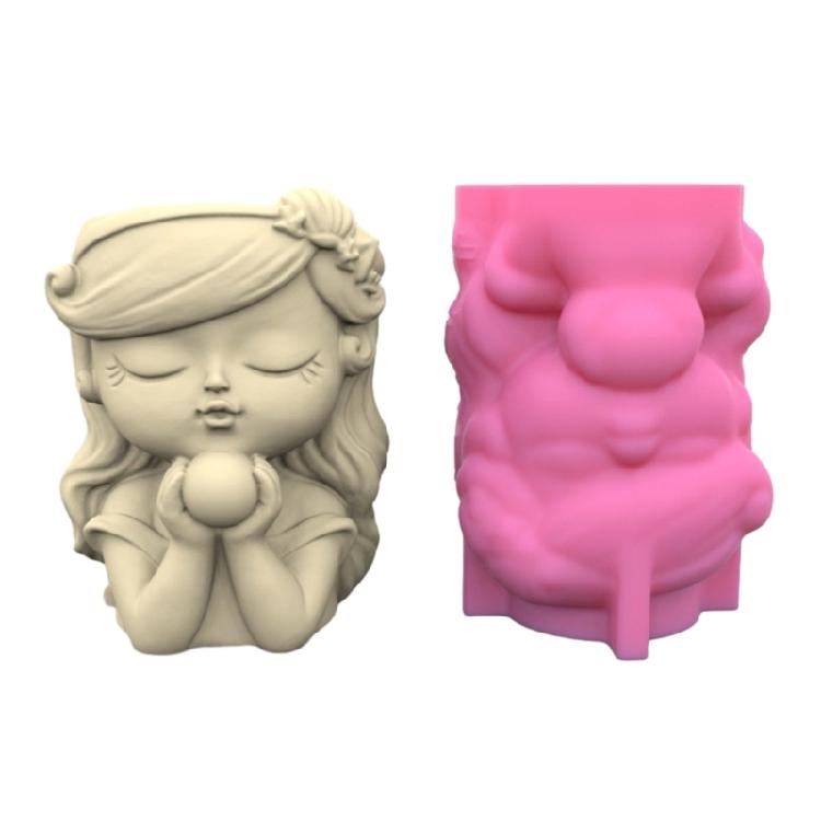 Wishing Girl Flower Pot Silicone Mold Resin Mould DIY Succulent Planter Molds 1
Wishing Girl Flower Pot Silicone Mold Resin Mould DIY Succulent Planter Molds 1