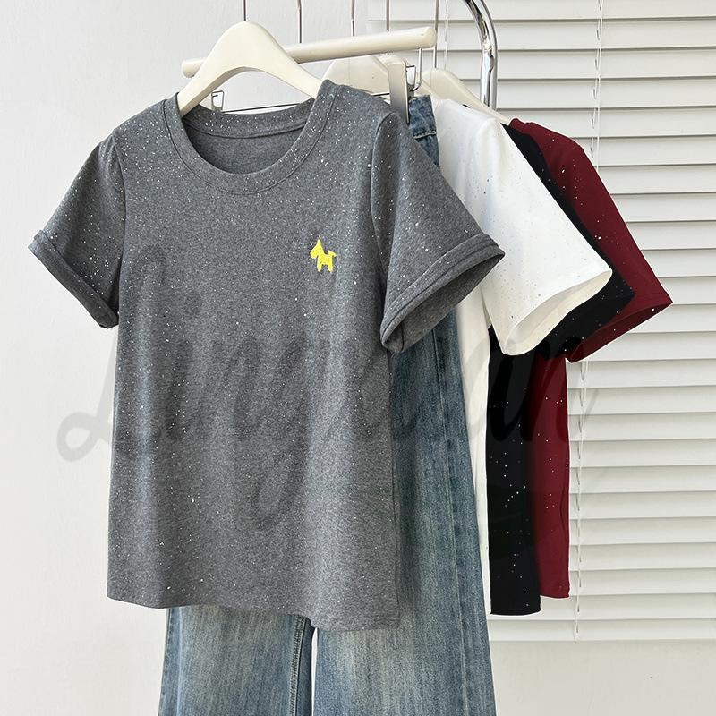 2026 Summer Plus Size Women s Shiny Little Pony Patch Short Sleeve Top XL темно-сірий
2026 Summer Plus Size Women s Shiny Little Pony Patch Short Sleeve Top XL темно-сірий