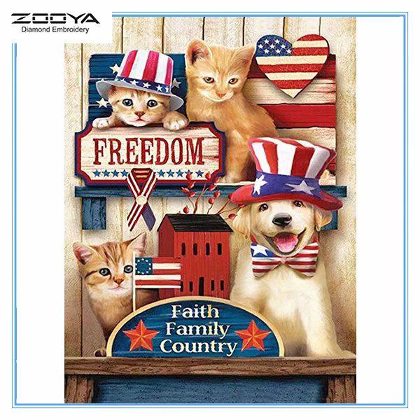 ZOOYA DIY 5D Алмазная картина Вышивка Полный дрель Алмазная мозаика Щенок Кошка Вышивка крестиком Домашний декор
ZOOYA DIY 5D Алмазная картина Вышивка Полный дрель Алмазная мозаика Щенок Кошка Вышивка крестиком Домашний декор