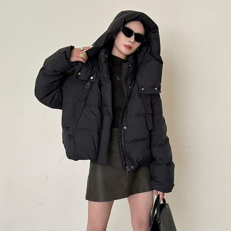 Cold-resistant fashion hooded down jacket women s short 2025 new casual thickened white duck down double-buckle streamer bread jacket One Size чорний
Cold-resistant fashion hooded down jacket women s short 2025 new casual thickened white duck down double-buckle streamer bread jacket One Size чорний