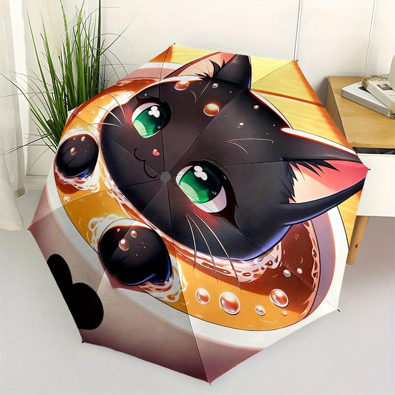 Cat, Bowl Automatic Folding Umbrella 8 Ribs, Durable Iron Frame, Bright Color Pattern Compact Travel Umbrella, Suitable for Outdoor, Beach
Cat, Bowl Automatic Folding Umbrella 8 Ribs, Durable Iron Frame, Bright Color Pattern Compact Travel Umbrella, Suitable for Outdoor, Beach