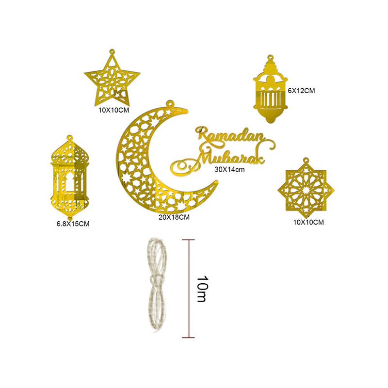 6Pcs Sparkle Moon Star 3D Acrylic Pendant Acrylic Ramadan Pendant Decor Middle East Eid Al Fitr Room Decoration Garden Decor (As shown-15049)-
6Pcs Sparkle Moon Star 3D Acrylic Pendant Acrylic Ramadan Pendant Decor Middle East Eid Al Fitr Room Decoration Garden Decor (As shown-15049)-
