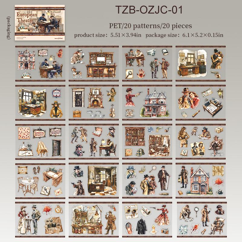 JIANWU European Theater Series Vintage Character Landscape Material Collage PET Sticker Book Creative DIY Journal Stationery
JIANWU European Theater Series Vintage Character Landscape Material Collage PET Sticker Book Creative DIY Journal Stationery