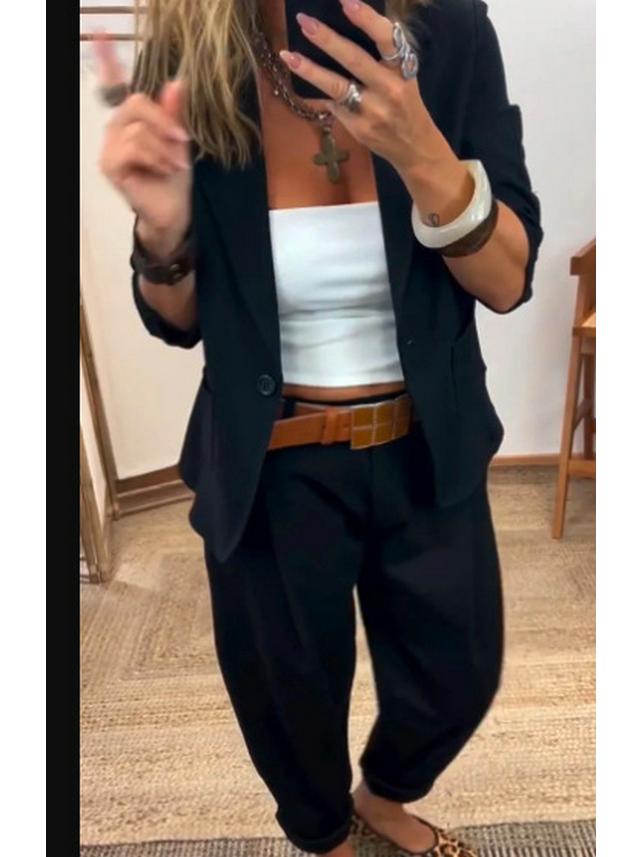2026 Spring Collection: Women s European & American Casual Commuting Suit Set 5XL чёрный
2026 Spring Collection: Women s European & American Casual Commuting Suit Set 5XL чёрный