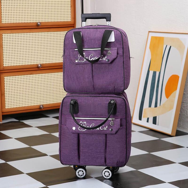Foldable Polyester Travel Duffle Bag Set - Purple
Foldable Polyester Travel Duffle Bag Set - Purple
