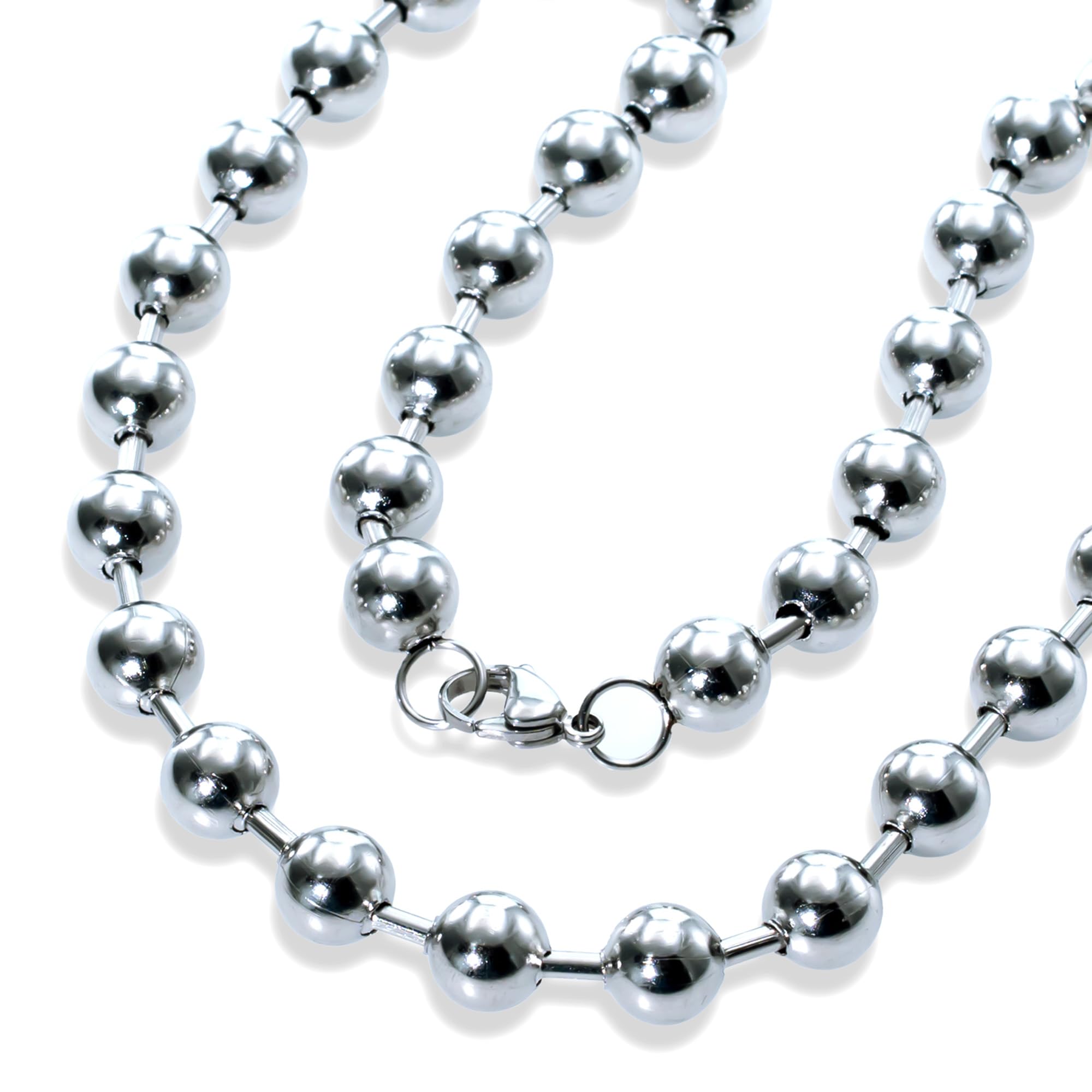 Necklace Ball Chain Chain Necklace Metal Hypoallergenic Chain Only Surgical Stainless Steel Simple Accessory Length 55cm x Thickness 10mm Silver Color
Necklace Ball Chain Chain Necklace Metal Hypoallergenic Chain Only Surgical Stainless Steel Simple Accessory Length 55cm x Thickness 10mm Silver Color
