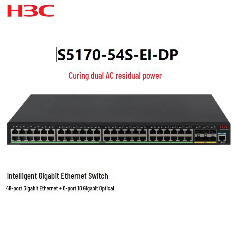 H3C S5170-54S-EI-DP 48-Port Gigabit 6-Port 10G Managed Switch
H3C S5170-54S-EI-DP 48-Port Gigabit 6-Port 10G Managed Switch