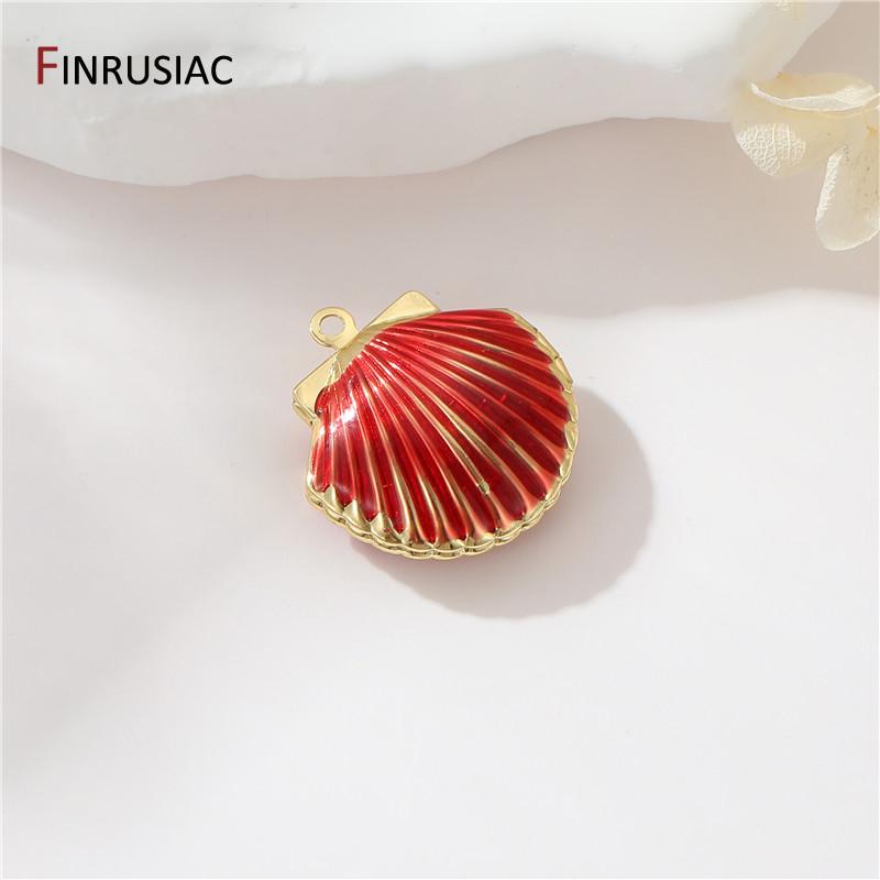 Trendy Multicolor 14K Gold Plated Brass Enamel Scallop Charm,Ocean Style Openable Shell Pendant For DIY Necklace Making Supplies 1 piece
Trendy Multicolor 14K Gold Plated Brass Enamel Scallop Charm,Ocean Style Openable Shell Pendant For DIY Necklace Making Supplies 1 piece