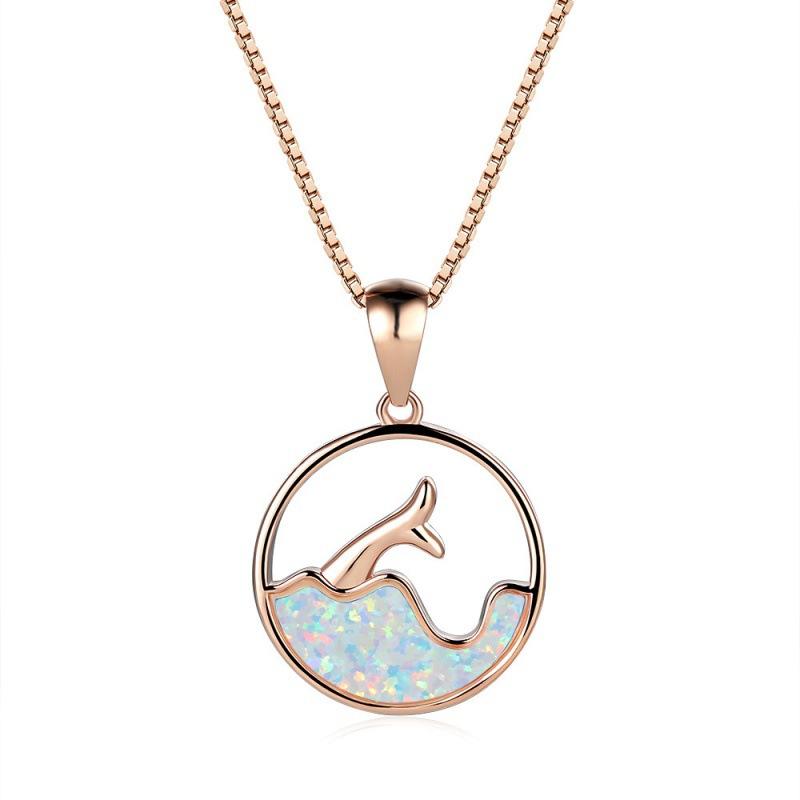 Wind Fashion Platinum Round Blue Sea Fishtail Necklace Female Simple Sexy Clavicle Chain
Wind Fashion Platinum Round Blue Sea Fishtail Necklace Female Simple Sexy Clavicle Chain