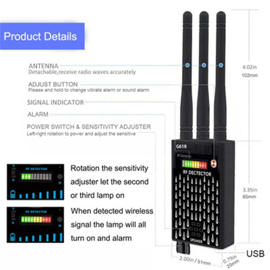 3 Antenna Anti Detector RF CDMA Signal Finder For GSM GPS Tracker Wireless Hidden Camera Eavesdropping
3 Antenna Anti Detector RF CDMA Signal Finder For GSM GPS Tracker Wireless Hidden Camera Eavesdropping
