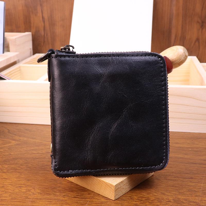 Handmade Genuine Leather Wallet, Retro Short Style, Vegetable Tanned Washed Cowhide, Personalized Trendy Men s Wallet, Zipper, Large Banknote Wallet
Handmade Genuine Leather Wallet, Retro Short Style, Vegetable Tanned Washed Cowhide, Personalized Trendy Men s Wallet, Zipper, Large Banknote Wallet