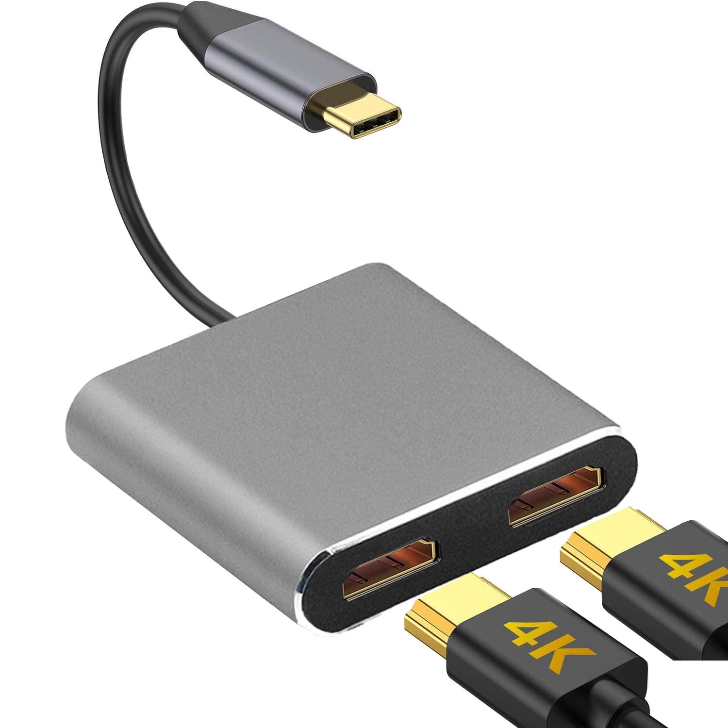 4-in-1 Type-C Dual HDMI Hub for MacBook: Supports 4K, Same/Dual Screens
4-in-1 Type-C Dual HDMI Hub for MacBook: Supports 4K, Same/Dual Screens