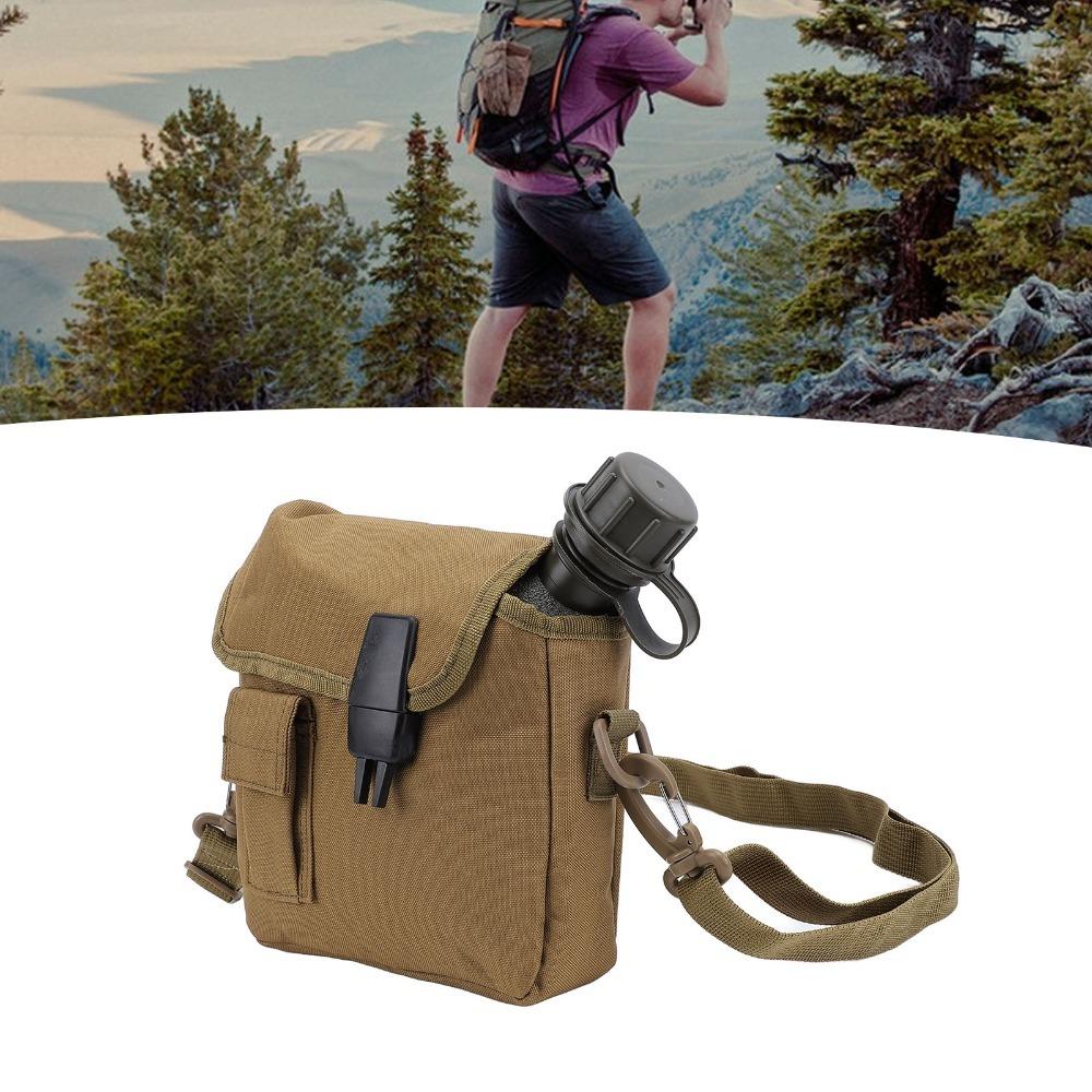 With D Shaped Buckle Water Canteen 1.75L Large Capacity Bottle Durable Camping Water Bottle Hiking коричневий
With D Shaped Buckle Water Canteen 1.75L Large Capacity Bottle Durable Camping Water Bottle Hiking коричневий