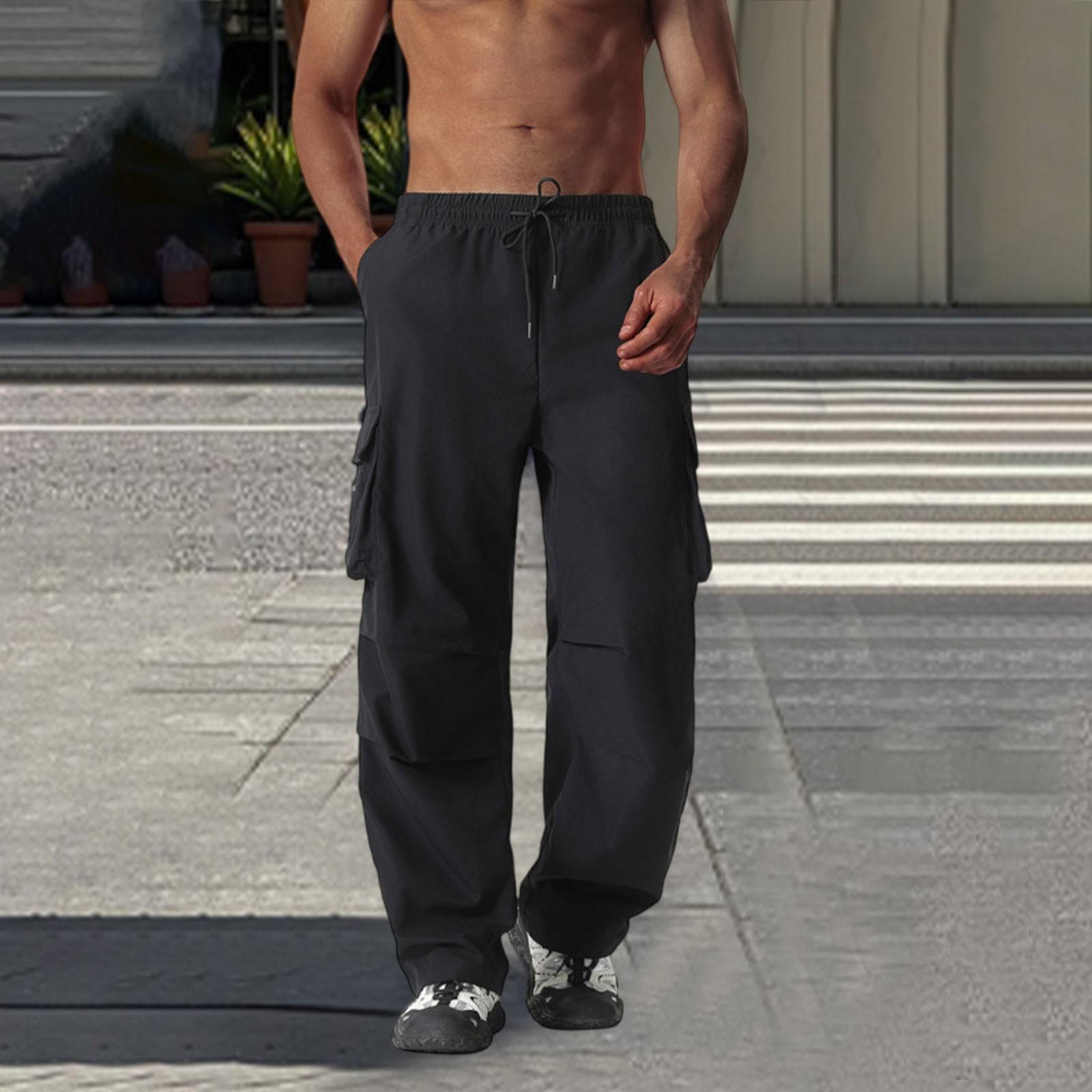 Men s Cargo Pants, Elastic Waist Solid Color Straight Workwear, Casual Drawstring Multi-pocket Jogging And Hiking Pants S
Men s Cargo Pants, Elastic Waist Solid Color Straight Workwear, Casual Drawstring Multi-pocket Jogging And Hiking Pants S