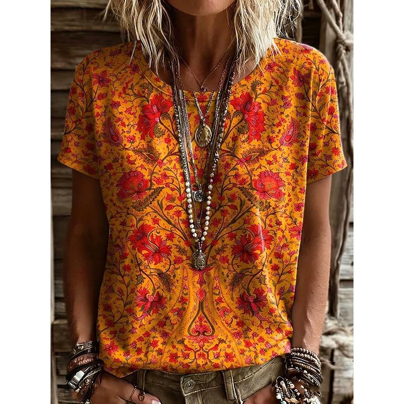Women s T Shirt Print Graphic Plants Vintage Stylish Classic Short Sleeve Crew Neck Regular Tops Daily Weekend Red Orange Beige Summer Spring S
Women s T Shirt Print Graphic Plants Vintage Stylish Classic Short Sleeve Crew Neck Regular Tops Daily Weekend Red Orange Beige Summer Spring S