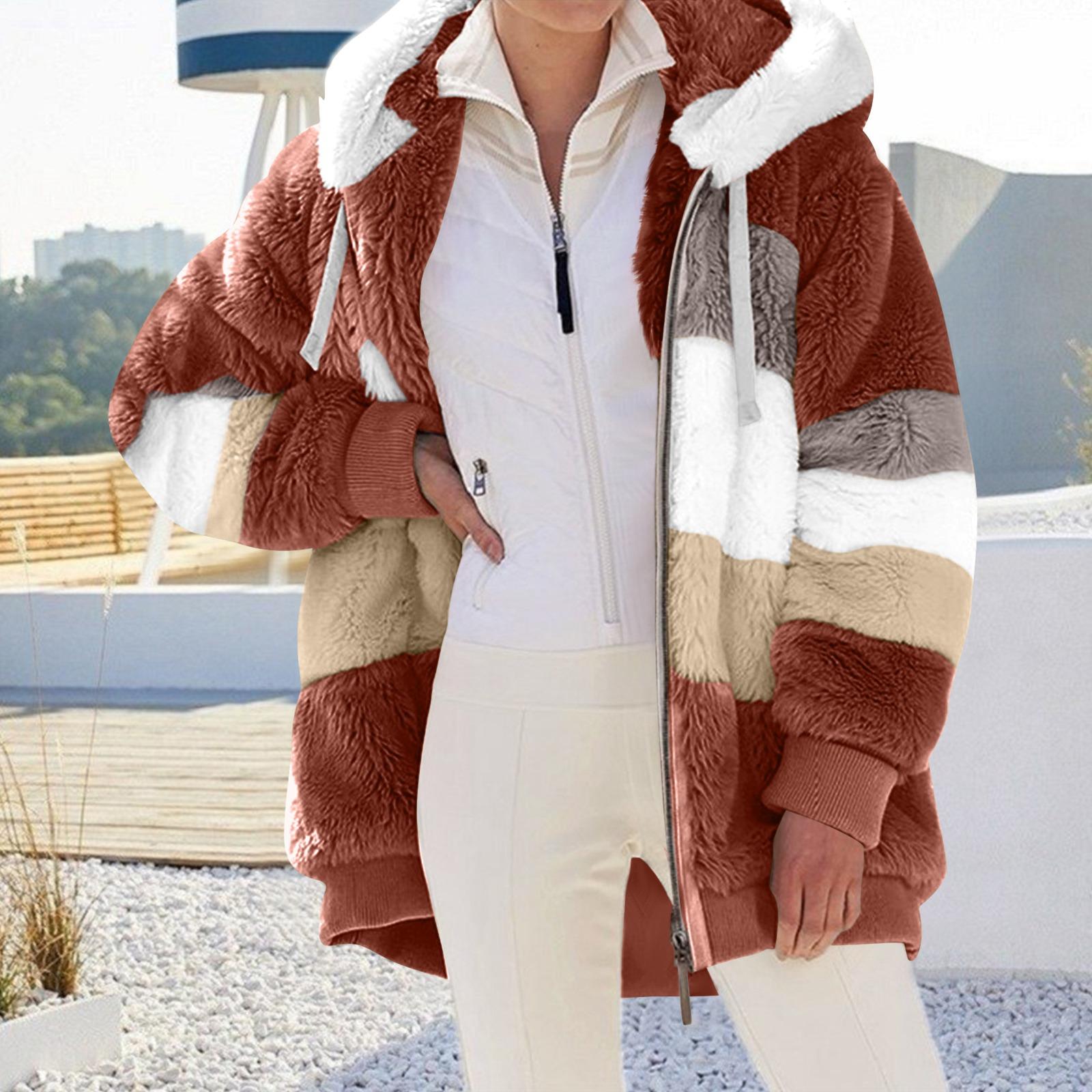 Жіноча модна плюшева куртка печворк на блискавці з кишенями та капюшоном, з довгими рукавами, вільного крою, тепла XXXXXL рожевий
Жіноча модна плюшева куртка печворк на блискавці з кишенями та капюшоном, з довгими рукавами, вільного крою, тепла XXXXXL рожевий