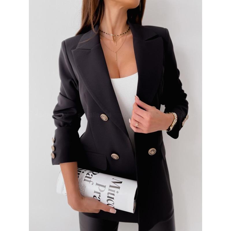 Casual Daily Double-breasted Solid Color Fashion Small Suit Jacket L чорний
Casual Daily Double-breasted Solid Color Fashion Small Suit Jacket L чорний