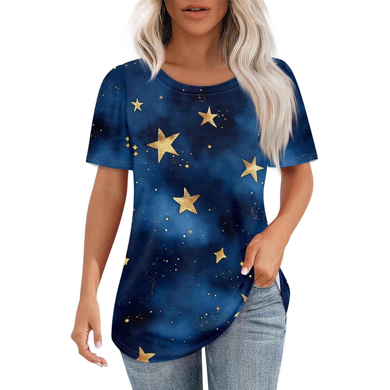 Women s Sky Printed Fashion Casual Round Neck Short Sleeve T-shirt Top XL синий
Women s Sky Printed Fashion Casual Round Neck Short Sleeve T-shirt Top XL синий