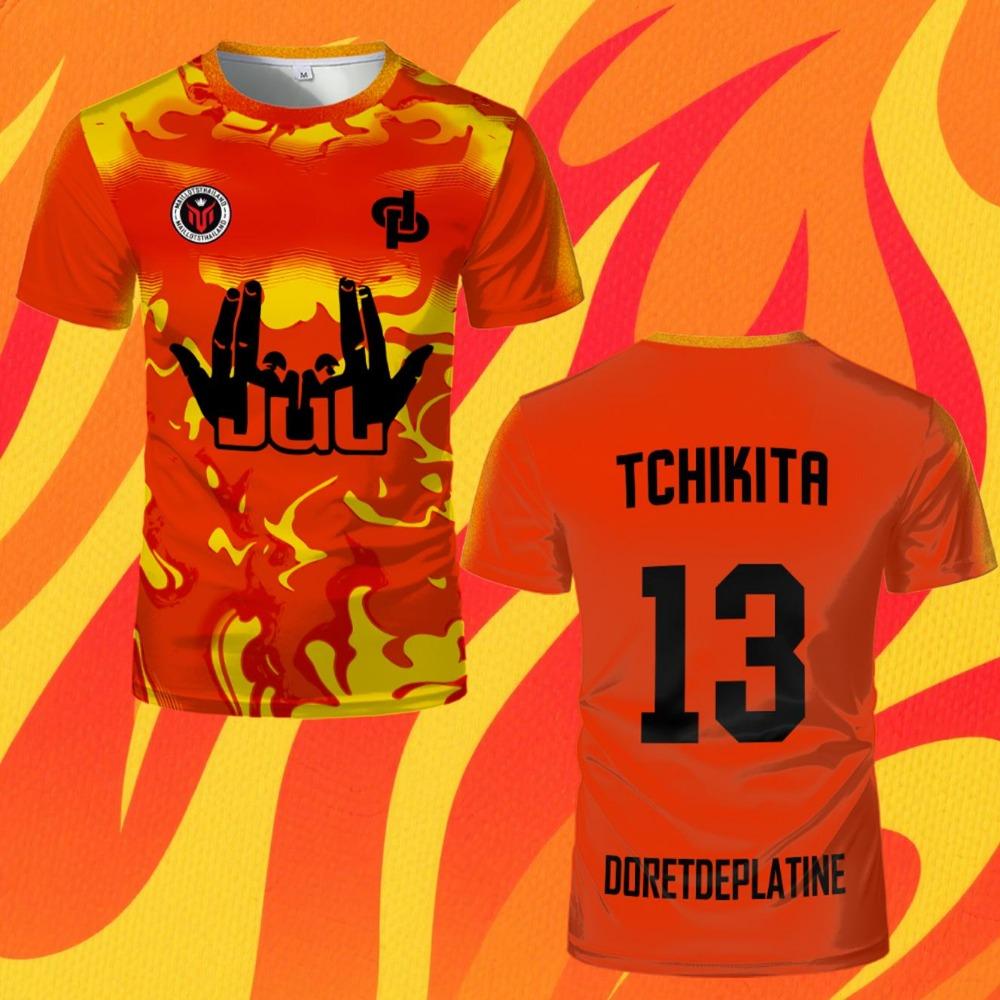 French Rap TCHIKITA Maillot JUL T-shirt Juldtp DORETDEPLATINE Printed Pattern Fitness Sportswear Breathable Comfortable Tops 6XL
French Rap TCHIKITA Maillot JUL T-shirt Juldtp DORETDEPLATINE Printed Pattern Fitness Sportswear Breathable Comfortable Tops 6XL