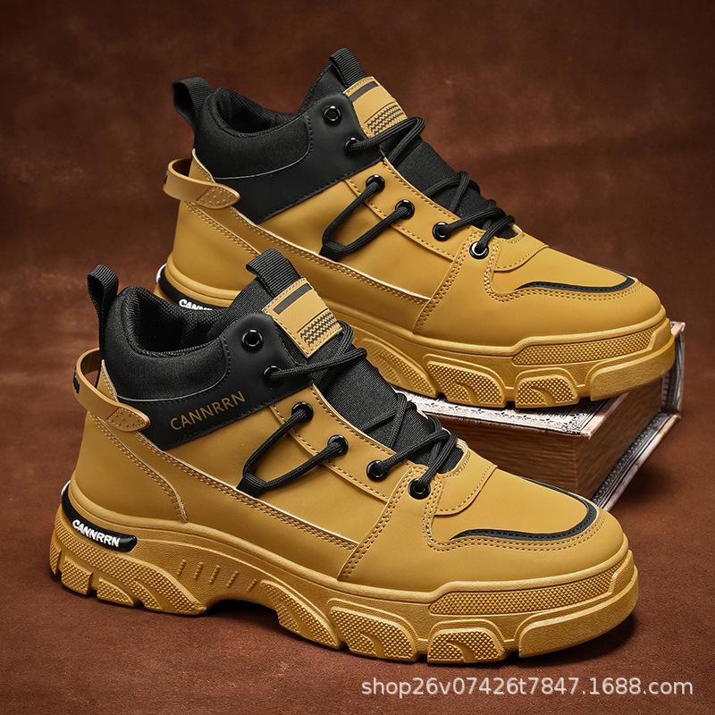 Martin boots men s autumn outdoor sports wear-resistant tooling boots trendy men s high-top casual British style retro big yellow boots 44 жовтий
Martin boots men s autumn outdoor sports wear-resistant tooling boots trendy men s high-top casual British style retro big yellow boots 44 жовтий