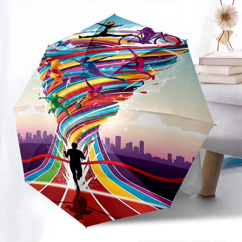 1pc Colorful Tornado Design Automatic Opening/Closing Umbrella, Festival Gift for Fans, Travelers & Daily Use, 8 Bone Iron Frame, Portable Tri-Fold De
1pc Colorful Tornado Design Automatic Opening/Closing Umbrella, Festival Gift for Fans, Travelers & Daily Use, 8 Bone Iron Frame, Portable Tri-Fold De